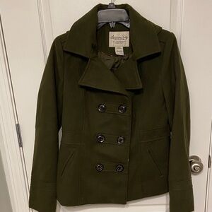American Rag Olive Peacoat With Hood
